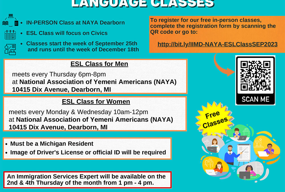 English As a Second Language Classes( ESL)